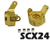 HR Brass Front Steering Knuckle SCX24!