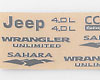 RC4WD scale emblem - JEEP Wrangler Logo Set - [Chrome]