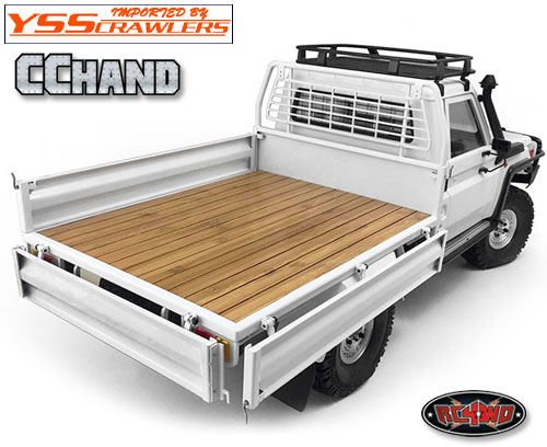 RC4WD Kober Rear Bed w/Tire Holder & Mud Flaps for RC4WD TF2 LWB Toyota LC70 (White)