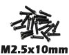 RC4WD ミニチュアスケール ヘックスボルト [M2.5x10mm][ブラック][20本] - ウインドウを閉じる