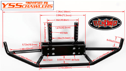 RC4WD Tough Armor Front Steel Tube Bumper for Trail Finder 2 and Axial SCX10 chassis!